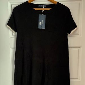Zara Knit Black & White Dress, NWT, sz M